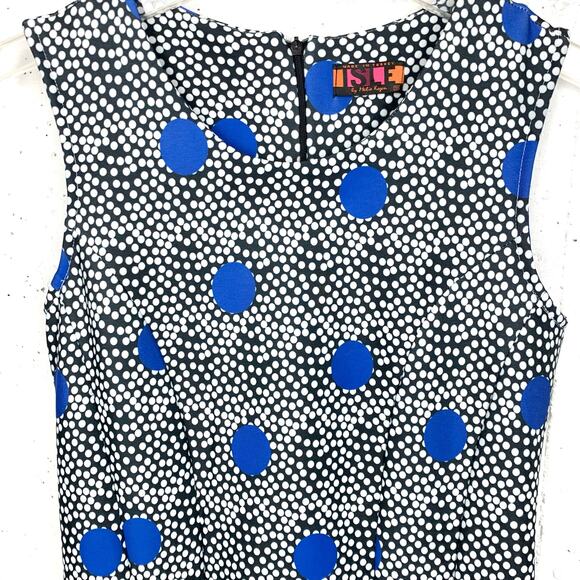 Isle by Melis Kozan Bottomless Brunch Scuba Dress Polka Dot Sleeveless Medium - Picture 6 of 10